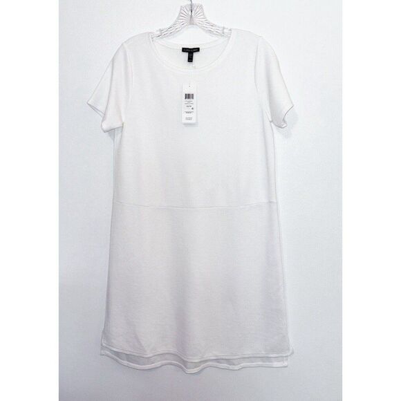 Eileen Fisher Dress XS White Tencel Ponte Dress - Picture 1 of 6